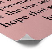 Die richtigen Worte zur richtigen Zeit, hat die Ma Poster (Ecke)