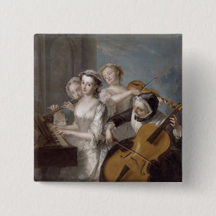 Die Richtung der Anhörung, c.1744-7 (Öl auf Button