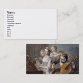 Die Richtung der Anhörung, c.1744-7 (Öl auf Visitenkarte (Vorne/Hinten)