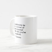 Die Richtung Ihres Traum-Zitats Kaffeetasse (Vorderseite Links)