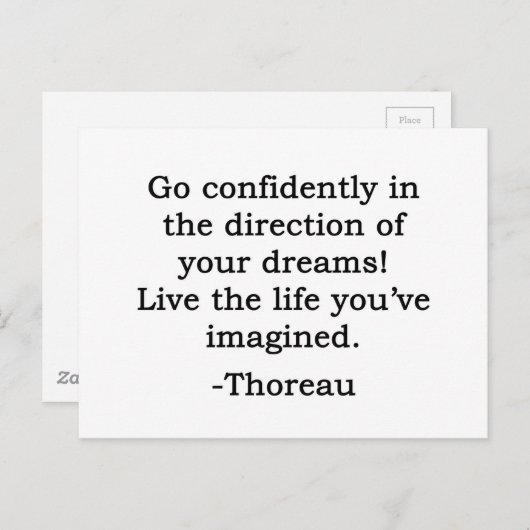Die Richtung Ihres Traum-Zitats Postkarte (Vorne/Hinten)