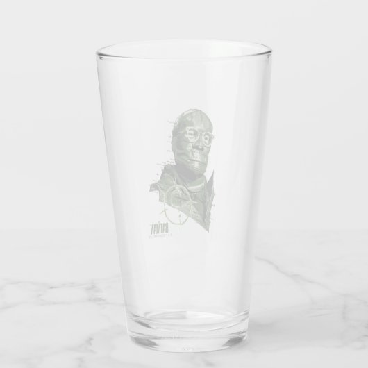 Die Riddler-Grafik Glas (Rückseite)