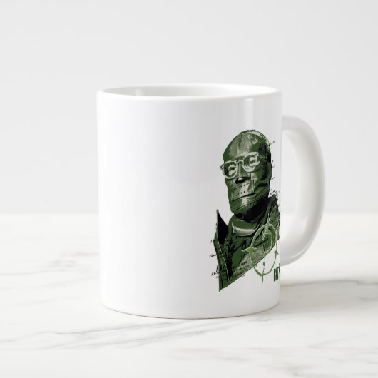 Die Riddler-Grafik Jumbo-Tasse (Vorderseite Rechts)