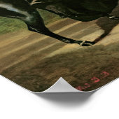 Die Rider Kipler auf ihrer schwarzen Mare Poster (Ecke)