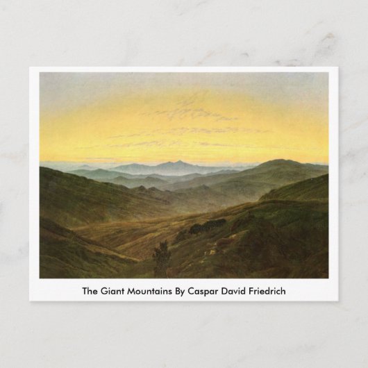 Die Riesengebirge von Caspar David Friedrich Postkarte (Vorderseite)