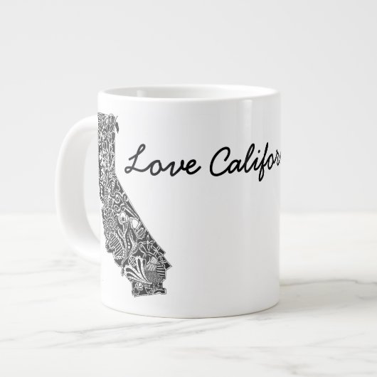 Die riesige Tasse "Liebe-Kaliforniens" (Vorderseite Links)