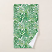 Die riesigen Blätter von Palmen und Monstera Badhandtuch Set (Handtuch)