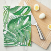 Die riesigen Blätter von Palmen und Monstera Geschirrtuch (Viertel Falte)