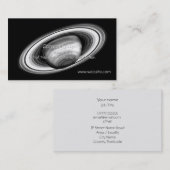Die Ringe des Gasriesen Saturn - Bild des Sonnensy Visitenkarte (Vorne/Hinten)