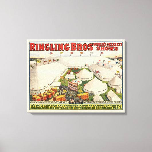 Die Ringling Bros. Zirkus Leinwanddruck (Vorderseite)