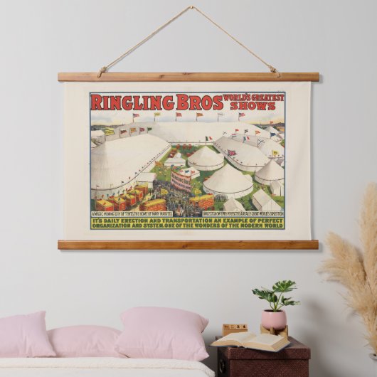 Die Ringling Bros. Zirkus Wandteppich Mit Holzrahmen (Schlafzimmer)