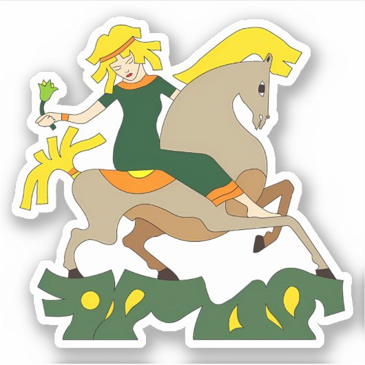 Die Ritterin Aufkleber (Vorderseite)