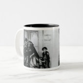 Die rivalisierenden Brunnen oder der Gin und das Zweifarbige Tasse (Vorderseite Links)