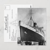 Die RMS Queen Mary Postcard Collection Postkarte (Vorne/Hinten)
