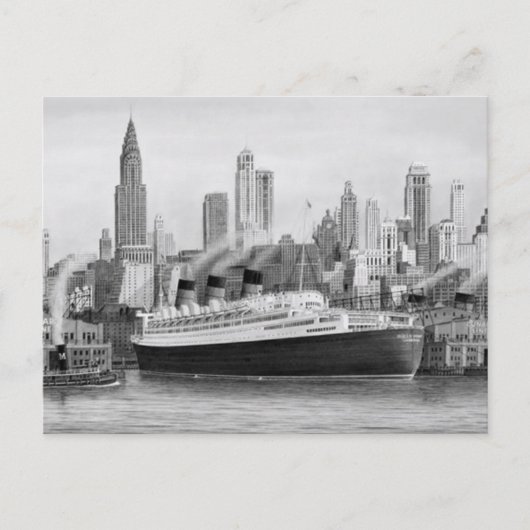 Die RMS Queen Mary Postcard Collection Postkarte (Vorderseite)