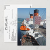 Die RMS Queen Mary Postcard Collection Postkarte (Vorne/Hinten)