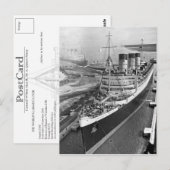 Die RMS Queen Mary Postcard Collection Postkarte (Vorne/Hinten)