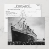 Die RMS Queen Mary Postcard Collection Postkarte (Vorne/Hinten)