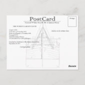 Die RMS Queen Mary Postcard Collection Postkarte (Rückseite)