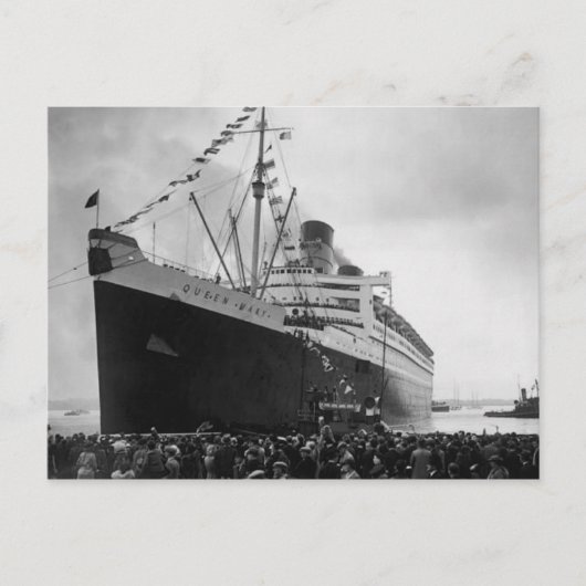 Die RMS Queen Mary Postcard Collection Postkarte (Vorderseite)