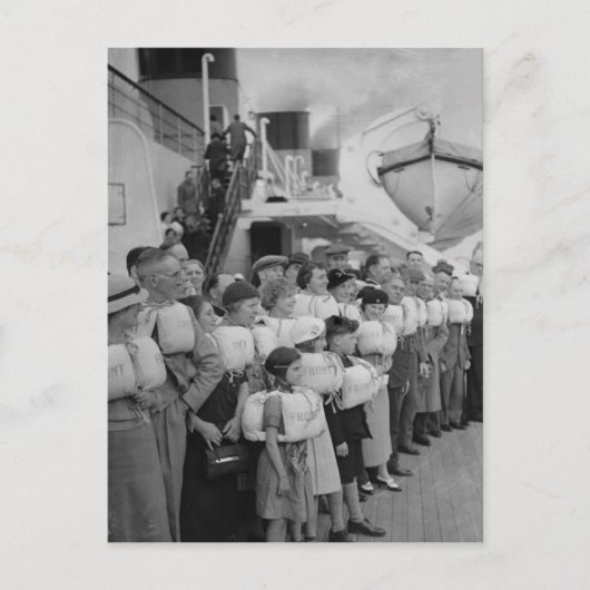 Die RMS Queen Mary Postcard Collection Postkarte (Vorderseite)