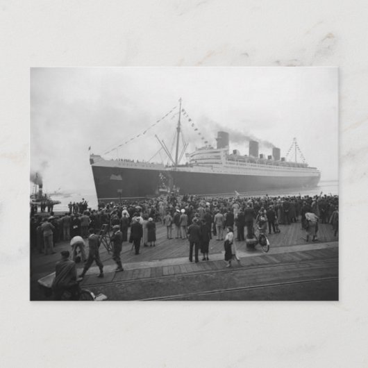 Die RMS Queen Mary Postcard Collection Postkarte (Vorderseite)