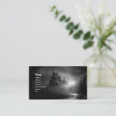 Die Road Zuhause Gothic Business Card Visitenkarte (Stehend Vorderseite)