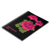 Die 'Robyn Hannah' Stellar Pelargonium Pop Art Notizblock (Linke Seite)