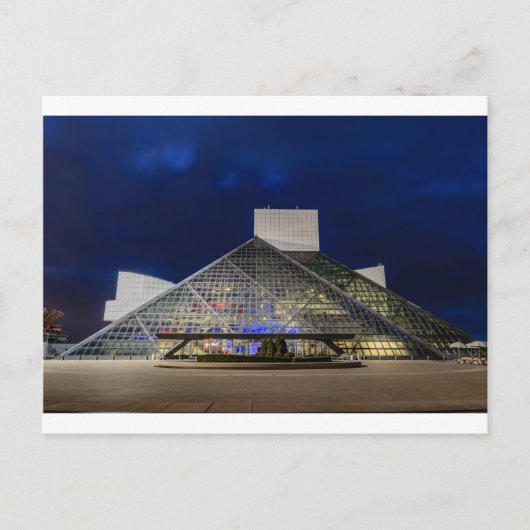 Die Rock and Roll Hall of Fame in Dusk Postkarte (Vorderseite)