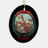 DIE ROCKINGHORSE-ORNAATION KERAMIK ORNAMENT (Rechts)