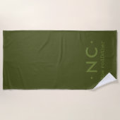Die Rodfather Army Green Khaki Monogram Fischer Strandtuch (Vorderseite)