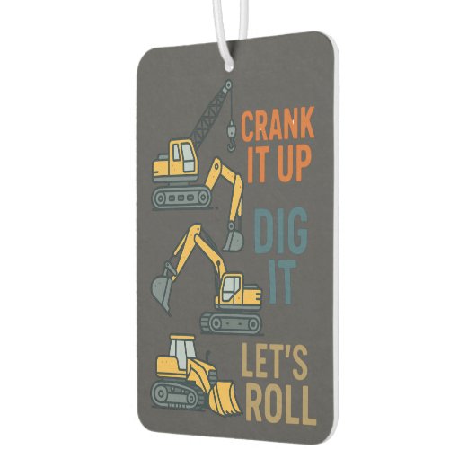 Die Roll-Baumaschine Lasse den Graph nach oben. Autolufterfrischer (Links)