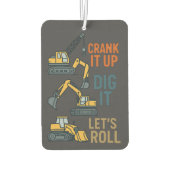 Die Roll-Baumaschine Lasse den Graph nach oben. Autolufterfrischer (Rückseite)