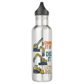 Die Roll-Baumaschine Lasse den Graph nach oben. Edelstahlflasche (Links)