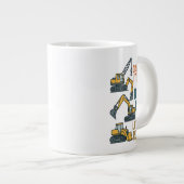 Die Roll-Baumaschine Lasse den Graph nach oben. Jumbo-Tasse (Vorderseite Rechts)