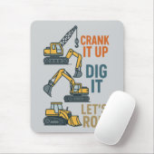 Die Roll-Baumaschine Lasse den Graph nach oben. Mousepad (Mit Mouse)