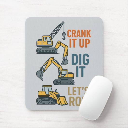Die Roll-Baumaschine Lasse den Graph nach oben. Mousepad (Mit Mouse)