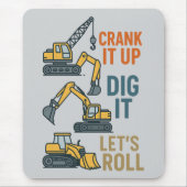 Die Roll-Baumaschine Lasse den Graph nach oben. Mousepad (Vorne)