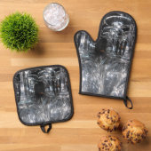 Die Rolle der Ausgesprochenen Ofenhandschuh & Topflappen-Set (Oben Unten)