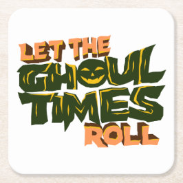 Die Rolle der ghoul-Zeiten gelassen Rechteckiger Pappuntersetzer