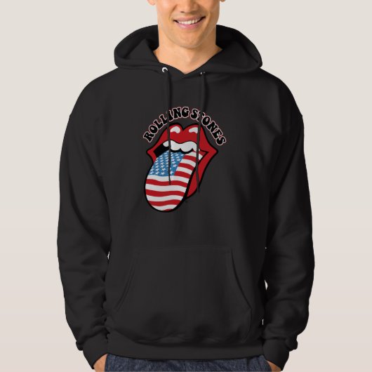 Die Rolle der Rolling Stones USA Hoodie (Vorderseite)