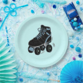 Die Rollen-Skate des Jungen im Blau Pappteller (Party)