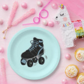 Die Rollen-Skate des Jungen im Blau Pappteller (Party)