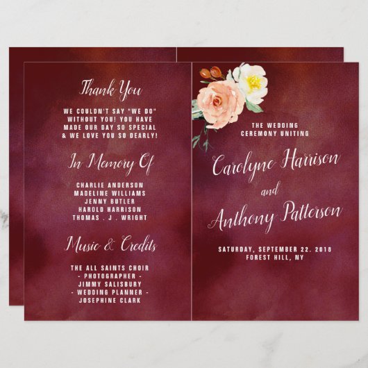 Die Romantik der blühenden Hochzeitskollektion (Vorne/Hinten)