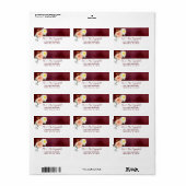 Die Romantik der blühenden Hochzeitskollektion Adressaufkleber (Vorne)