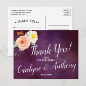 Die Romantik der blühenden Hochzeitskollektion Ankündigungspostkarte (Vorne/Hinten)