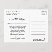 Die Romantik der blühenden Hochzeitskollektion Ankündigungspostkarte (Rückseite)