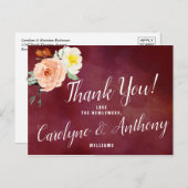 Die Romantik der blühenden Hochzeitskollektion Ankündigungspostkarte (Vorne/Hinten)