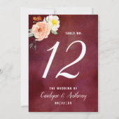 Die Romantik der blühenden Hochzeitskollektion Einladung (Rückseite)