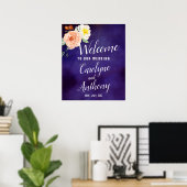 Die Romantik der blühenden Hochzeitskollektion Poster (Heimbüro)